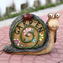 Snail Statue with Flower Gifts for Garden - LED Lights Waterproof - Lawn Decor Snail Statue Lawn Decor Snail for Patio, Balcony, Yard Ornament 7.68 Inch Tall by GreenHaven Gardens
