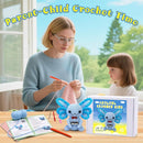 Pnytty Crochet Kit for Beginners, Crochet Animal Kits for Starters with Step-by-Step Video Tutorials, Blue Axolotl Knitting Kit with Easy-to-See Stitches Yarn, Crochet Hooks for Adults Easy Craft by TinyTreasures Baby Boutique