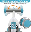 Baby Balance Bike Toys for 12-36 Months Kids Toy Boy and Girls Gifts Toddler Best First Birthday Gift Children Walker No Pedal Infant 4 Wheels Bicycle (Classic, Light Blue) by TinyTreasures Baby Boutique