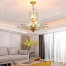 Ganeed Crystal Chandeliers,Vintage Pendant Lighting Crystal Chandelier Lighting Fixtures with 8 Lights,Ceiling Light Fixture for Living Room Bedroom Restaurant Porch Hallway (Gold) by CozyNest Decor