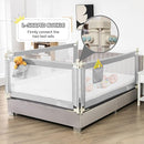 BABY JOY Bed Rail for Toddlers, 69’’ Extra Long, Height Adjustable & Foldable Baby Bed Rail Guard w/Storage Pocket & Double Safety Child Lock for Kids Twin Double Full Size Queen King Mattress (Gray) by TinyTreasures Baby Boutique