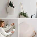 Wall Planters -Ellie- | Hanging Ceramic Plant Pots 3 Pieces | Wall Decoration for Indoors, Balcony and Garden | White (Matte) by GreenHaven Gardens