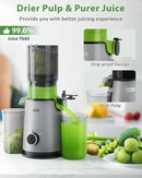 Cold Press Juicer, ECOSELF Juicer Machines with 4.35" Large Feed Chute Fit Whole Fruits & Vegetables, Self Feeding for Juice Extractor Machine, Easy to Clean and Assemble, High Juice Yield by CozyNest Decor