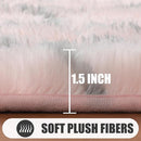 ONASAR Area Rugs for Bedroom Living Room, Washable 4x6 Fluffy Pink and Grey Throw Rug, Shaggy Geometric Soft Plush Floor Carpet for Nursery Girls Teen Playroom Dorm Home Decor Aesthetic by TinyTreasures Baby Boutique