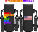 Rtteri 6 Pcs Neoprene Water Bottle Carrier Bag with Adjustable Shoulder Strap 32oz Insulator Water Bottle Cover Holder Cooler Sleeve for Stainless Steel/glass/plastic (Black) by TinyTreasures Baby Boutique