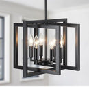 ANKYLHUA Black Chandelier,6-Lights Ceiling Light Fixture E12,Adjustable Hight Pendant Lights Kitchen Island,Chandeliers for Dining Room Bedroom,Entryway,Foyer by CozyNest Decor