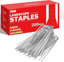 4 Inch 200 Pack Landscape Staples Galvanized Garden Stakes Anti-Rust Landscape Pins for Weed Barrier Fabric, Artificial Turf and Landscape Fabric by GreenHaven Gardens