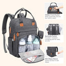 BabbleRoo Diaper Bag Backpack - Baby Essentials Travel Tote - Multi Function Waterproof Diaper Bag, Travel Essentials Baby Bag with Changing Pad, Stroller Straps & Pacifier Case - Unisex, Dark Gray by TinyTreasures Baby Boutique