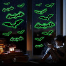 3 Sheets Glow in The Dark Halloween Skeleton Bat Decals Luminous Halloween Skeleton Bat Stickers Removable Bat Wall Decor Glowing Window Clings for Scary Halloween Theme Party Decorations by CozyNest Decor