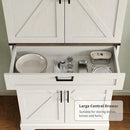 72'' Kitchen Storage Pantry Cabinet, Tall Storage Cabinet with 8 Door Shelves, 2 Cabinets and 1 Drawer, Freestanding Cupboard for Kitchen, Dining Room, Bathroom, Laundry, Off White by CozyNest Decor