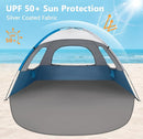 NXONE Beach Tent Sun Shade Shelter for 3/4/6 Person Person with UV Protection, Extended Floor, 3 Mesh Roll Up Windows & 8.0/8.5mm Fiberglass Rods丨Carry Bag Included by TinyTreasures Baby Boutique
