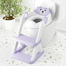 Toilet Seat, Potty Training Seat for Toddler, Upgraded 2-in-1 Potty Toilet Training for Boys and Girls,Waterproof Cushioned Mat with Non-Slip Step Stool(Purple) by TinyTreasures Baby Boutique