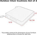 Favoyard Patio Chair Cushions 18.5 x 16 x 3 Inch Waterproof Outdoor Seat Cushions for Patio Furniture 3-Year Color Fastness Garden Sofa Couch Chair Pads with Handle & Adjustable Straps Set of 2, Grey by GreenHaven Gardens