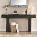 Rresyet 63 Inch Long Console Table, Sofa Table Behind Sofa, Wooden Entryway Table, Farmhouse Entryway Table for Entry, Hallway, Living Room (Black) by CozyNest Decor