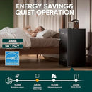 Upstreman 3.2 Cu.Ft Retro Mini Fridge with Bottle Opener, Energy Saving, Adjustable Thermostat, Metal Handle, LED Lamp, Mini Refrigerator for Bedroom, Office, Dorm-BR321 PRO (Black) by CozyNest Decor