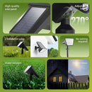 Philips 4 Packs Solar Spot Lights Outdoor Waterproof, 28 LED 7500K Solar Powered Landscape Pathway Lights, Dusk to Dawn Solar Spotlights for Garden, Yard, Lawn, Walkway, Driveway by CozyNest Decor