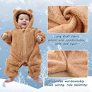 Newborn Baby Bear Outfit Suit Girls Boys Fleece Jumpsuit Romper Hooded Winter Snowsuit Clothes by TinyTreasures Baby Boutique