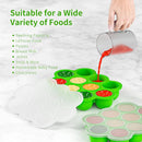 10 Cavities 2 OZ Portions Silicone Baby Food Freezer Tray with Lid,Ice Cube Trays & Molds,Baby Popsicle Mold,Egg Bite Molds,for Freezing and Baking Breast Milk,ice Cube,Egg Bites (Green) by TinyTreasures Baby Boutique