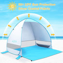 G4Free Large Pop up Beach Tent for 3-4 Person, UPF 50+ Automatic Sun Shelter Canopy Portable Outdoor Cabana Sun Umbrella by TinyTreasures Baby Boutique