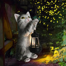 Solar Cat Garden Statue: Outdoor Cat Statues for Garden with Lights for Yard Art Lawn Ornaments Porch Patio Balcony Home House - Gardening Gifts for Women Grandma Mom by CozyNest Decor