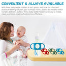 TonGass (3-Pack) TonGass Universal Fit Baby Bottle Holders with Easy Grip Handles for Babies to Hold Their Own Bottle - BPA-Free Soft Silicone by TinyTreasures Baby Boutique