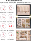 Small Jewelry Organizer for Women, 2-Layer Travel Jewelry Box with Portable Case, Necklace Ring Storage for Dresser, Girls Teens Gifts (Black) by TinyTreasures Baby Boutique