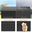 180 Gallon Resin Deck Box, Lockable Patio Outdoor Storage Box for Furniture, Garden Tools and Tools Storage, Waterproof Outside Storage Boxes - Black by CozyNest Decor