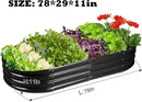Raised Garden Bed Galvanized Planter Box Outdoor, Rot-Resistant Metal Garden Bed Planter for Vegetables Flower Herb (6.5ft, Black) by GreenHaven Gardens