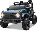ENYOPRO Licensed Ford Bronco Raptor Electric Ride On Jeep for Kids, 12V Remote Control Ride On Car for Toddlers, Electric Vehicle w/Shock Absorbers, Soft Start, Bluetooth, LED Lights, 2 Speed (Blue) by TinyTreasures Baby Boutique