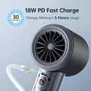 JISULIFE Handheld Fan Pro Series - Extreme Cooling Output: 1-100 Speed Scroll Wheel, Metal Body, Digital Display, 1.5H Fast Charge, 5000mAh-Portable Fan for Travel Outdoor, Gifts for Women Men(Grey) by TinyTreasures Baby Boutique