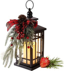 Christmas Lantern Christmas Decorative Lantern Snow Globe Christmas Decorations Indoor Outdoor Flashing Candle Lights, Dining Table Fireplace Decoration Hanging Candle Lanterns Holiday Decor by CozyNest Decor