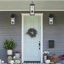 Large Outdoor Pendant Lantern Light Fixture for Front Porch, 24 Inch 3-Light Black Exterior Hanging Chandelier with Clear Glass, Outdoor Indoor Pendant Lamp for Patio, Gazebo, Entryway, Doorway by CozyNest Decor