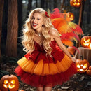 THARAHT Red Orange Yellow Ostrich Feathers 12pcs Natural Bulk 8-10Inch 20cm-25cm for Crafts Wedding Party Centerpieces Halloween and Home Decoration Feathers by CozyNest Decor