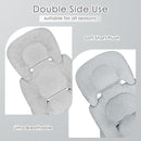 Infant Car Seat Insert for Newborn Girls Boys, Summer Mesh Baby Carseat Head Support with Strap Pads, Soft Reversible Baby Car Seat Insert Cushion Pad for Car Seat, Stroller, Bouncer, Swing, Gray by TinyTreasures Baby Boutique