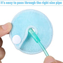 Tondiamo 28 Packs Soft g Tube Pads Holder Abdominal Feeding g Tube Button Cotton Pads Covers for Nursing Care(Light Blue) by TinyTreasures Baby Boutique