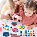 EzaroNexis Mini Acrylic Paint Set for Kids, 25 Pack 12 Colors Washable Kids Paint kit, Perfect for Home Birthday Classroom Party Favors,Painting Canvas,Paper,Wood,Rock & Fabric (350) by TinyTreasures Baby Boutique