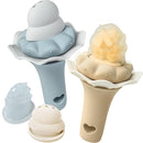 Moonkie Baby Fruit Feeder, BPA Free Silicone Food Feeder for Infant Self Feeding, Mesh Feeder with Two Pouches, Baby Shower Gifts 4 Months+, 2 Pack by TinyTreasures Baby Boutique