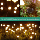 Solar Lights Outdoor Waterproof, 2 Packs 16LED, Solar Garden, Patio, Garden Decor, Patio Decor, Firefly Outdoor, Unique Gifts for Women, Gifts for Grandma by CozyNest Decor