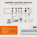 MUSTAR Digital Piano 88 Weighted Keys with Stand Touch Sensitivity, 88 Key Semi Weighted Keyboard Piano Portable Electric Piano for Beginners, Dual Stereo Speakers, Case, Sustain Pedal (Brown-MDF) by TinyTreasures Baby Boutique