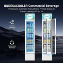 BODEGACOOLER 5.7 Cu.Ft Commercial Beverage Refrigerator,Commercial Cooler Refrigerators Glass Door Display Fridge for Bar,Drink,Tall Drink Cooler for Parties,Slim Single Door Display Fride by CozyNest Decor