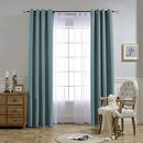 NICETOWN Blackout Greyish Blue Curtains & Drapes for Living Room - Thermal Insulated Solid Grommet Sound Reducing Energy Saving Window Treatments for Porch/Hall, 2 Panels, W52 x L84 by TinyTreasures Baby Boutique