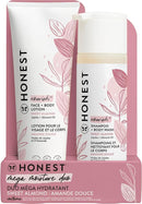 The Honest Company 2-in-1 Cleansing Shampoo + Body Wash and Face + Body Lotion Bundle | Gentle for Baby | Naturally Derived | Sweet Almond Nourish, 18.5 fl oz by TinyTreasures Baby Boutique