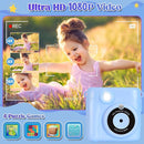 Instant Print Camera for Kids - 2.4 Inch Kids Camera Instant Print with Paper & 32G Card- Digital Children Toys as Christams Birthday Gifts for Girls Boys Age 3-12 - Blue by TinyTreasures Baby Boutique