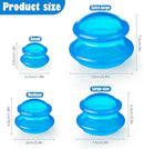 4 Pcs Cupping Therapy Professional Silicone Cupping Set,Suitable for Body Massage/Deep Myofascial Release/Pain Relief/Muscle Relaxation & More (Blue,4pcs) by CozyNest Decor