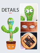 Cactus Baby Toy can be Adjusted Volume, Dancing Singing Musical Gift with LED Light. Baby Toy for Kids Talking Smart Toys, Talking Cactus Exquisite Yarn Bag Packaging by TinyTreasures Baby Boutique