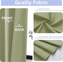 Simplebrand Ava Sage Green Blackout Curtains for Patio 108 Inches Long 2 Panels Set, Solid Thermal Insulated Room Darkening Rod Pocket Window Treatment Curtains Blackout Drapes, W50 x L108 Inch by TinyTreasures Baby Boutique