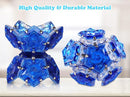 RoomyRoc Magnetic Fidget Sphere Magnets Balls - Crystal Diamond Blue - Magnet Fidgets Toy - 12 Piece Set - Creativity Beyond Imagination, Inspirational, Recreational, Desk Toys for Adults by TinyTreasures Baby Boutique