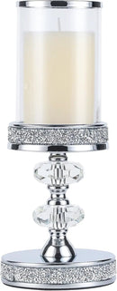 Pillar Candle Holders, Candle Holders for Pillar Candle, Crystal Candlesticks Holder for Home Decor, Wedding, Events, Coffee Dining Table CH048MD by CozyNest Decor