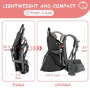 Wipha Baby Backpack Carrier, Toddler Carrier with Canopy, Adjustable and Safe Hiking Backpack for Baby(Creeper III-Black) by TinyTreasures Baby Boutique