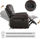 CANMOV Leather Recliner Chair, Classic and Traditional Manual Recliner Chair with Comfortable Arms and Back Single Sofa for Living Room, Dark Grey by CozyNest Decor